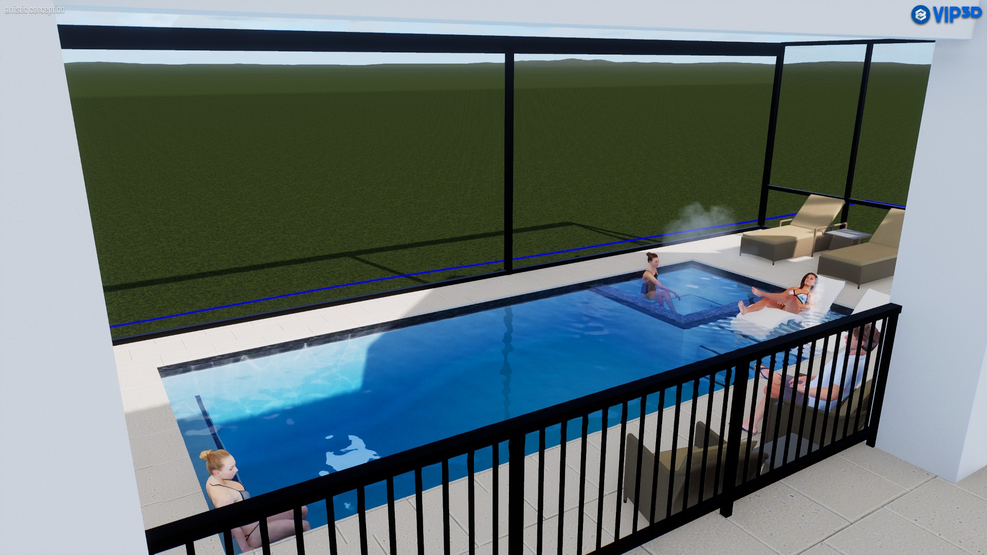 Pool with premium materials